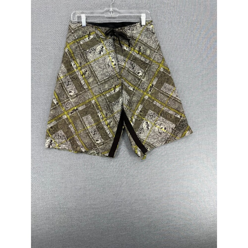 So Cal No Fear Board Shorts Mens 34 12" Beach Swim Trunks Skulls Grunge Vtg Y2k
